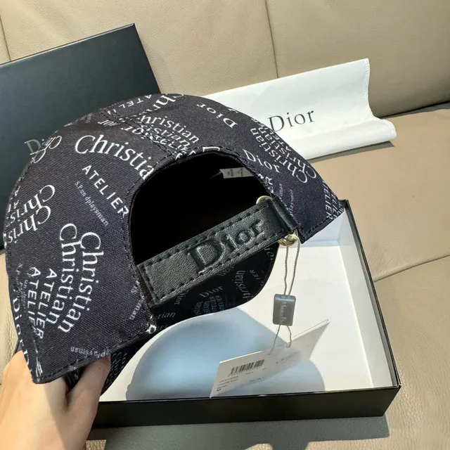 Dior Oblique Monogram Black Baseball Cap 4
