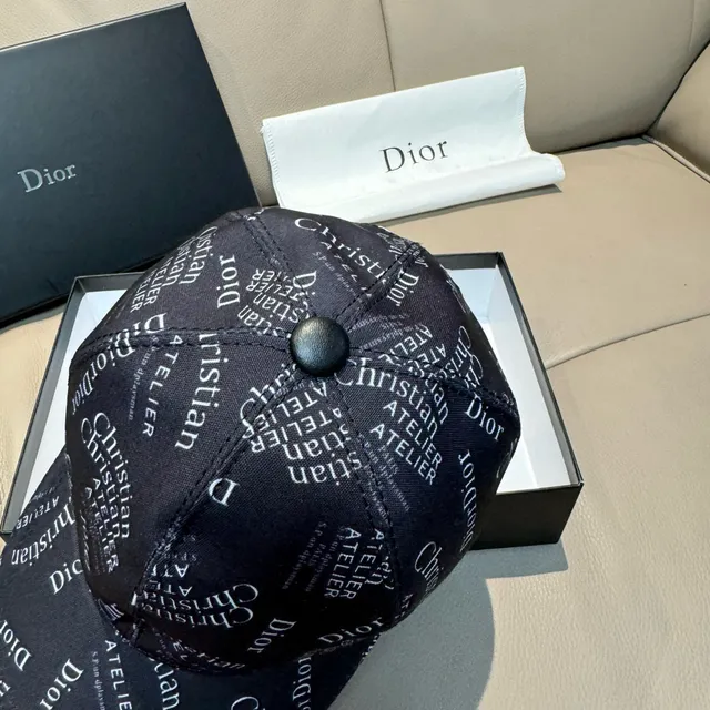 Dior Oblique Monogram Black Baseball Cap 5