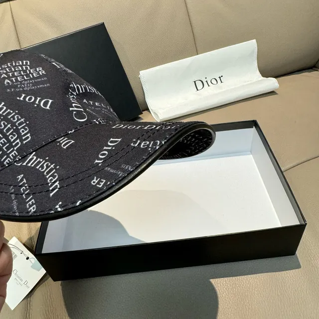 Dior Oblique Monogram Black Baseball Cap 6