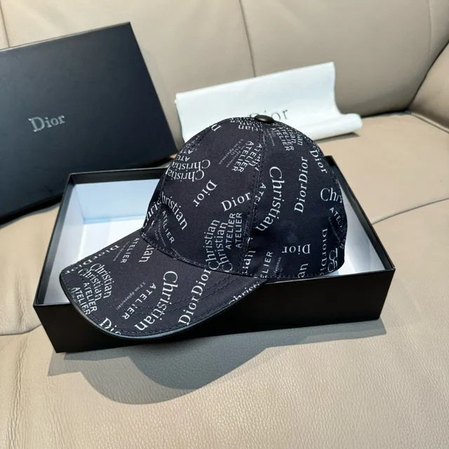 Dior Oblique Monogram Black Baseball Cap 8
