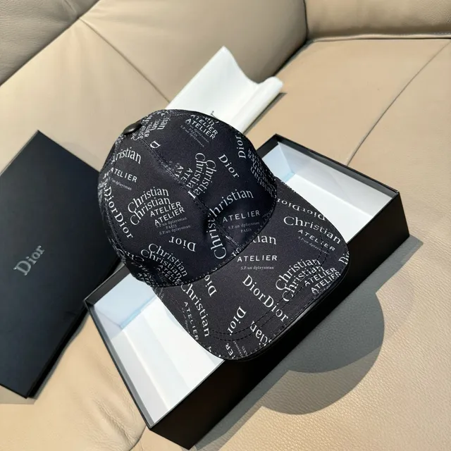Dior Oblique Monogram Black Baseball Cap 9
