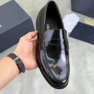 Dior Penny Loafer Glossy Black Patent Leather Loafer