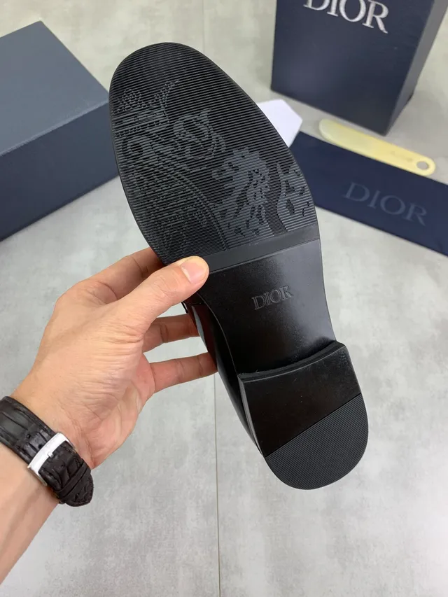 Dior Penny Loafer Glossy Black Patent Leather Loafer 2