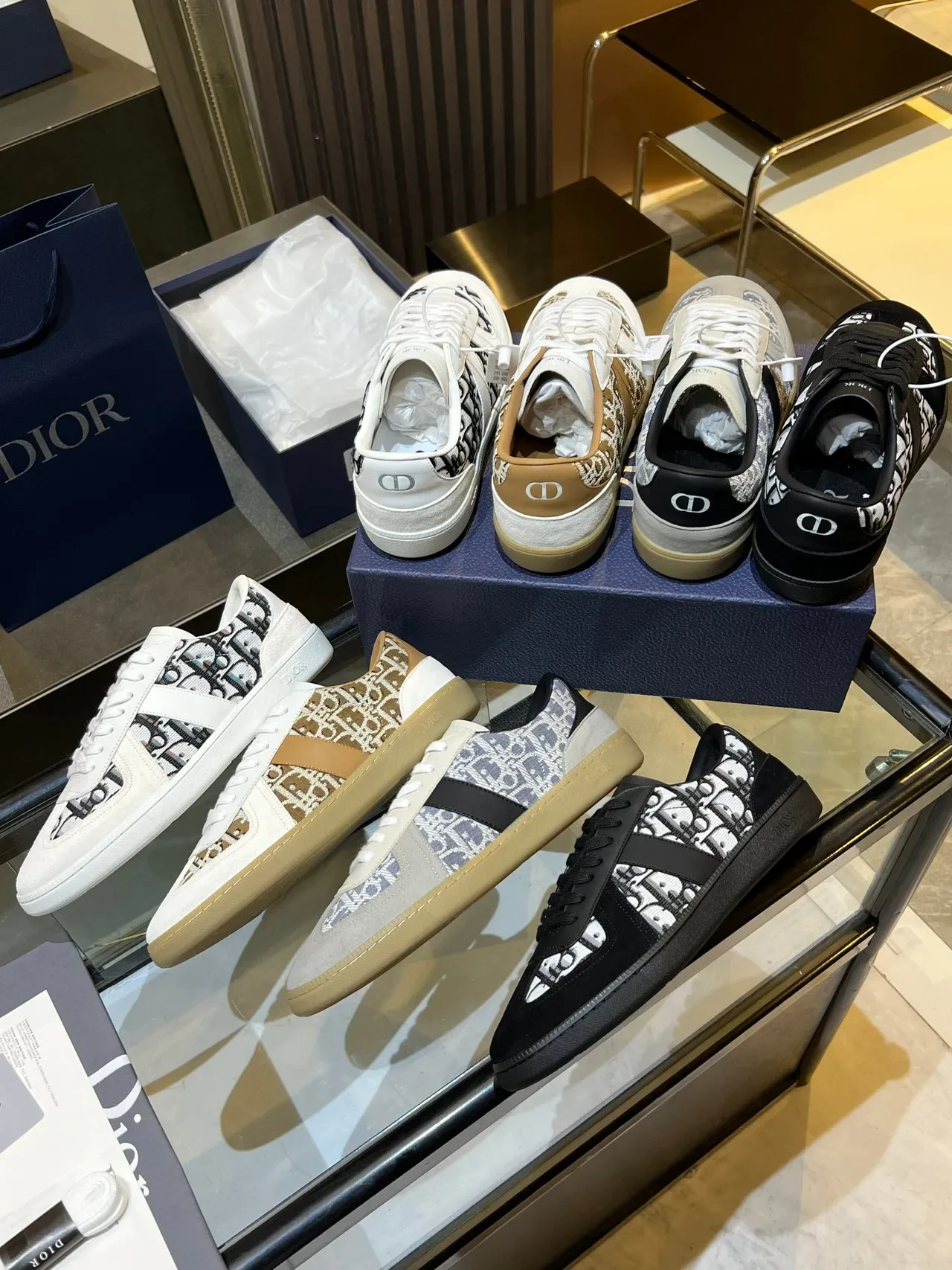 Dior White Leather Paneled Construction Lifestyle Sneakers 4