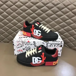 Dolce & Gabbana DG Cactus Black Red Yellow Lifestyle Sneakers