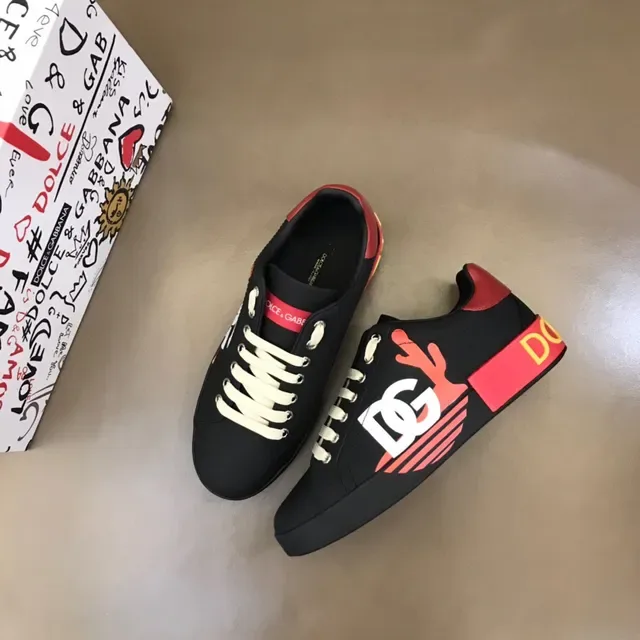 Dolce & Gabbana DG Cactus Noir Rouge Jaune Style de vie Chaussures 8