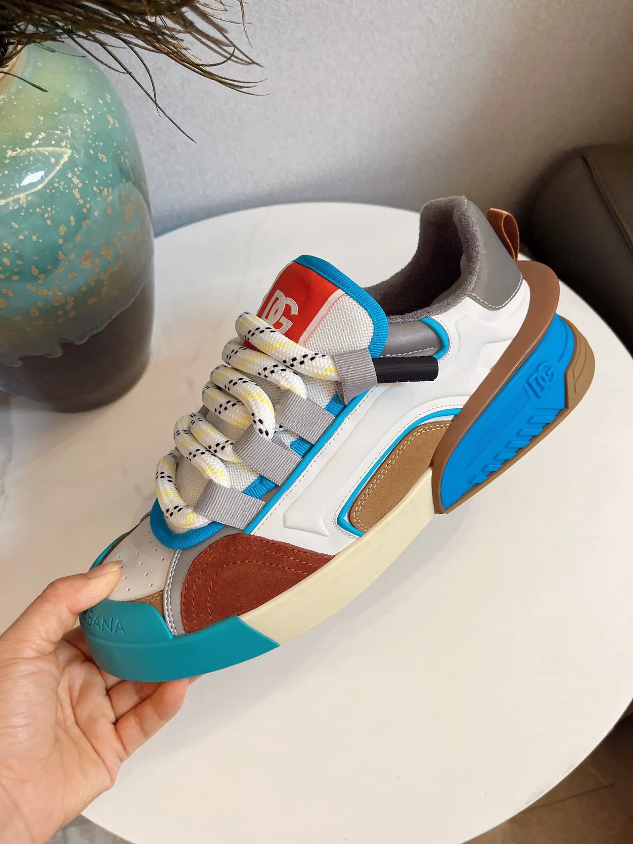 Dolce & Gabbana Multicolor Patchwork Chunky Sneakers 4