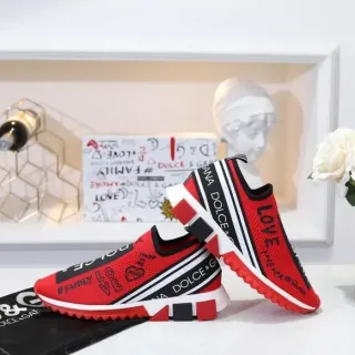 Dolce & Gabbana Speed Trainer Red Graphic Text Lifestyle Sneakers