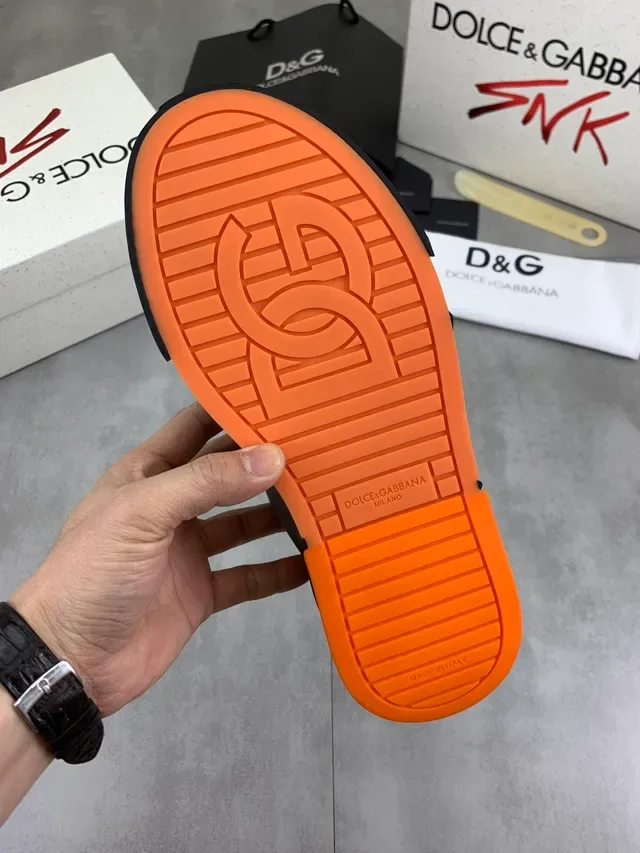 Dolce & Gabbana Black and Orange Logo Sneaker 2