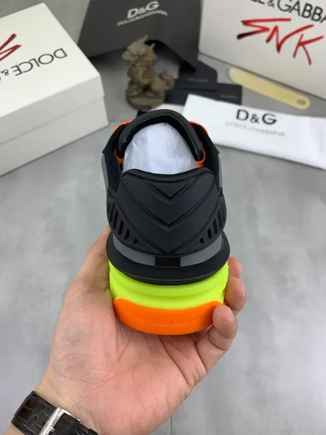 Dolce & Gabbana Black and Orange Logo Sneaker 3