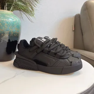 Dolce & Gabbana Black White Monochrome Sculpted Sole Chunky Sneakers