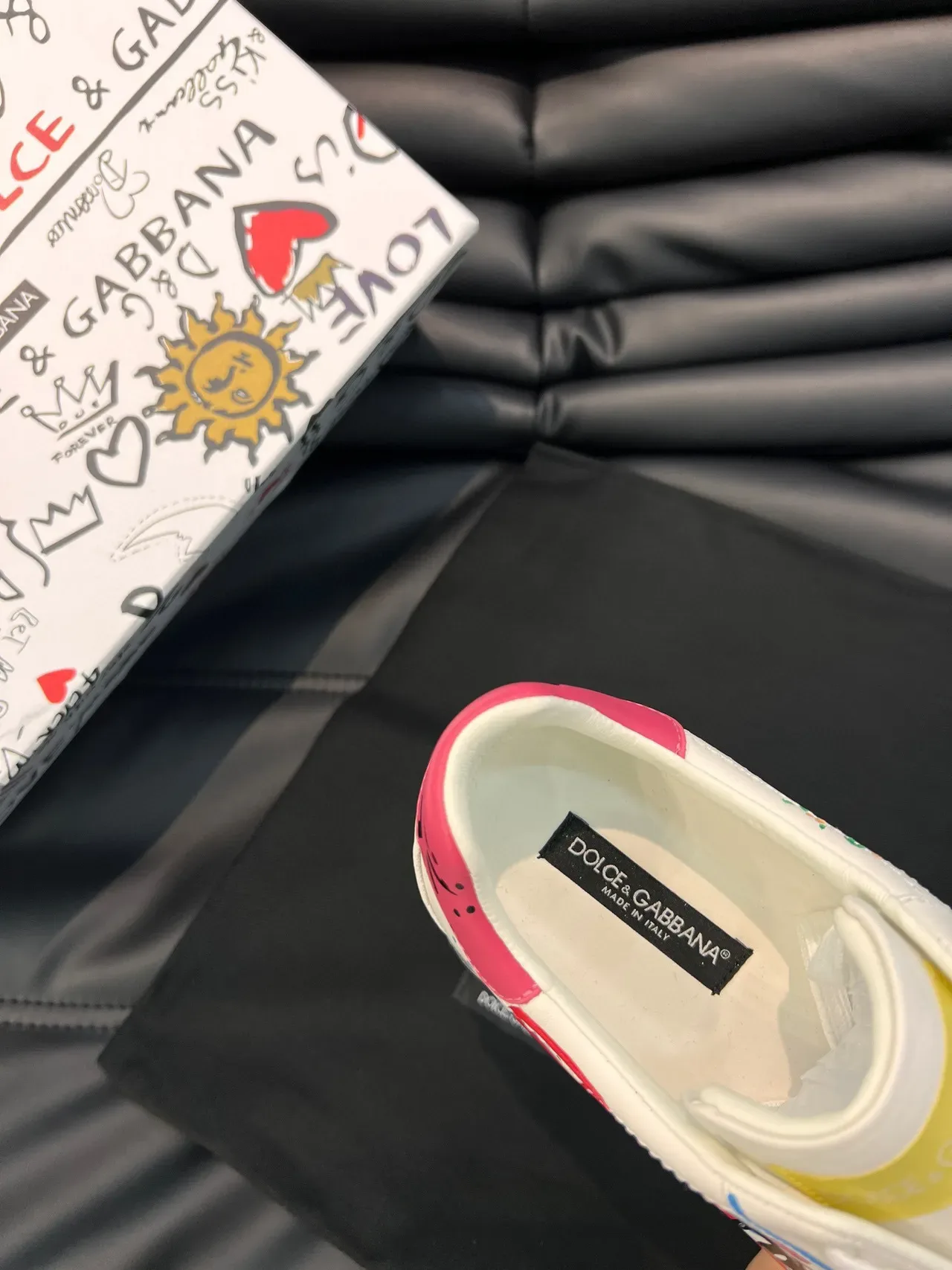 Dolce & Gabbana Graffiti-Printed Low-Top Lifestyle Sneakers 3