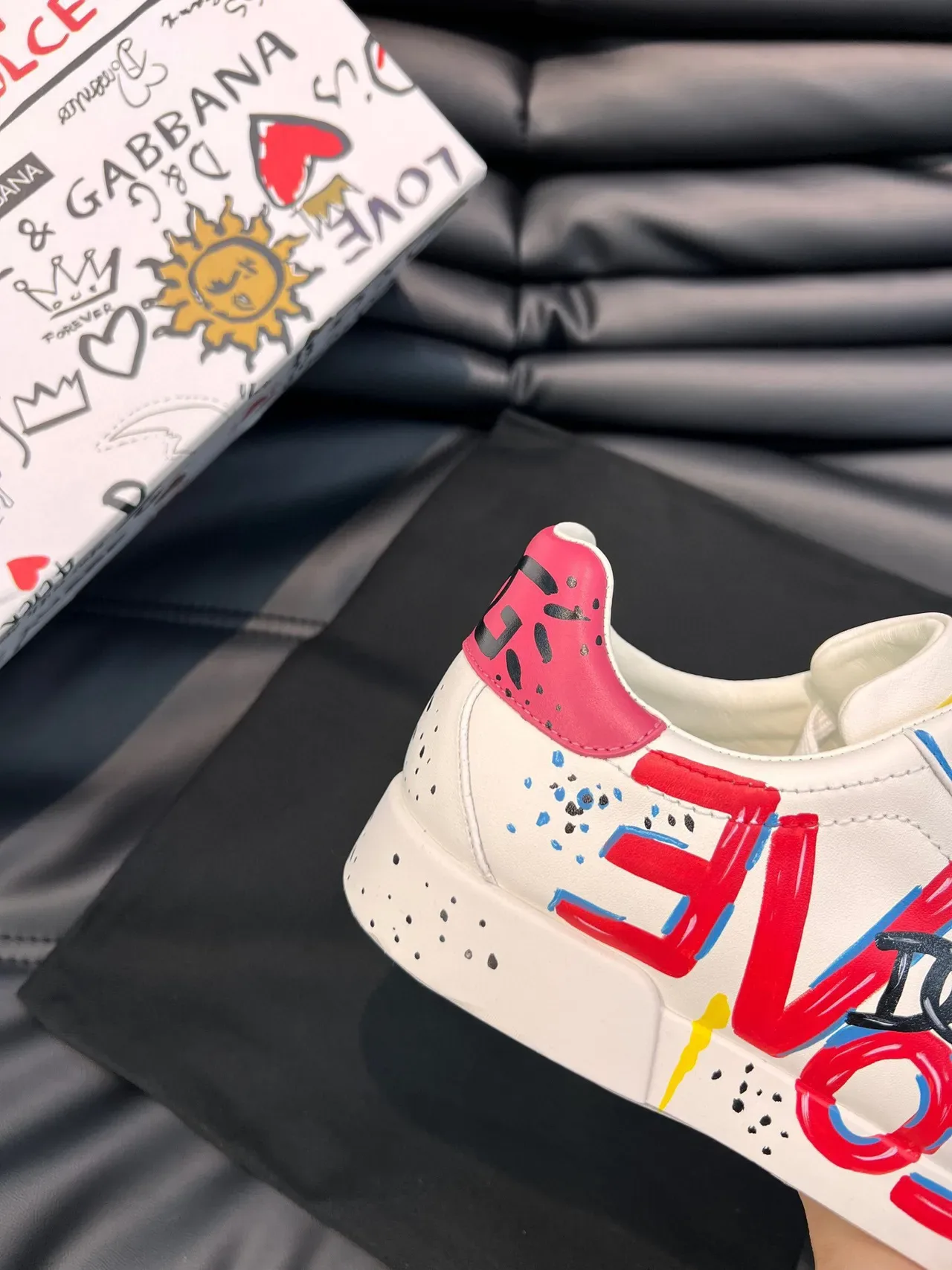 Dolce & Gabbana Graffiti-Printed Low-Top Lifestyle Sneakers 4