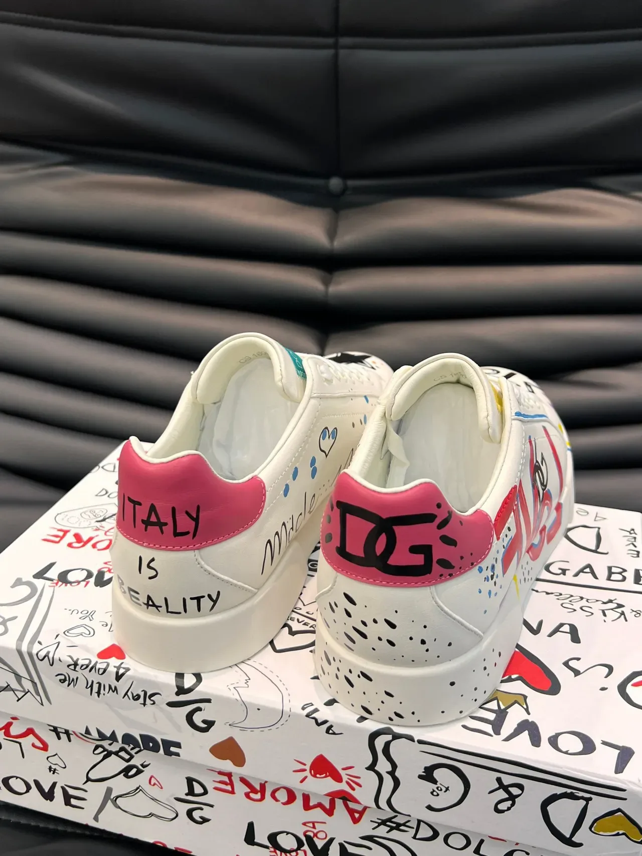 Dolce & Gabbana Graffiti-Printed Low-Top Lifestyle Sneakers 5
