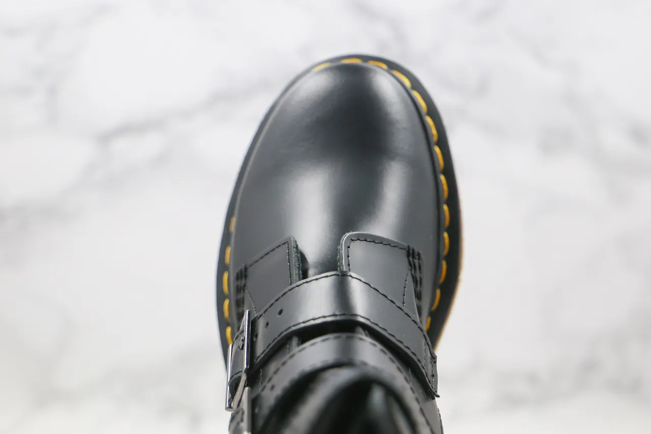 Dr. Martens 1460 Bex Black Buckle Strap Ankle Boots 4