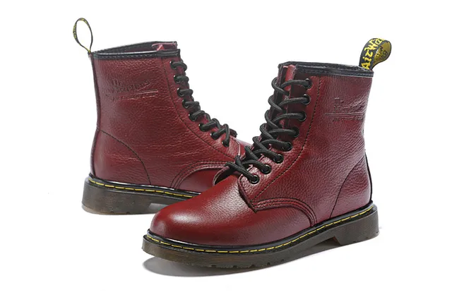 Dr. Martens 1460 Bota Martin Marrón Cuero Granulado 9