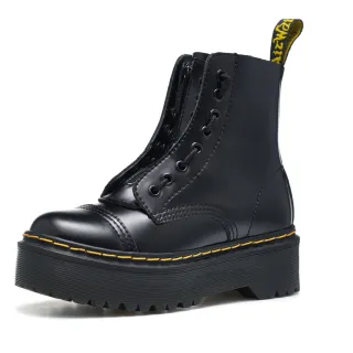 Dr. Martens Jadon Botas negras amarillas suela de plataforma punta con tapa Martin Boots