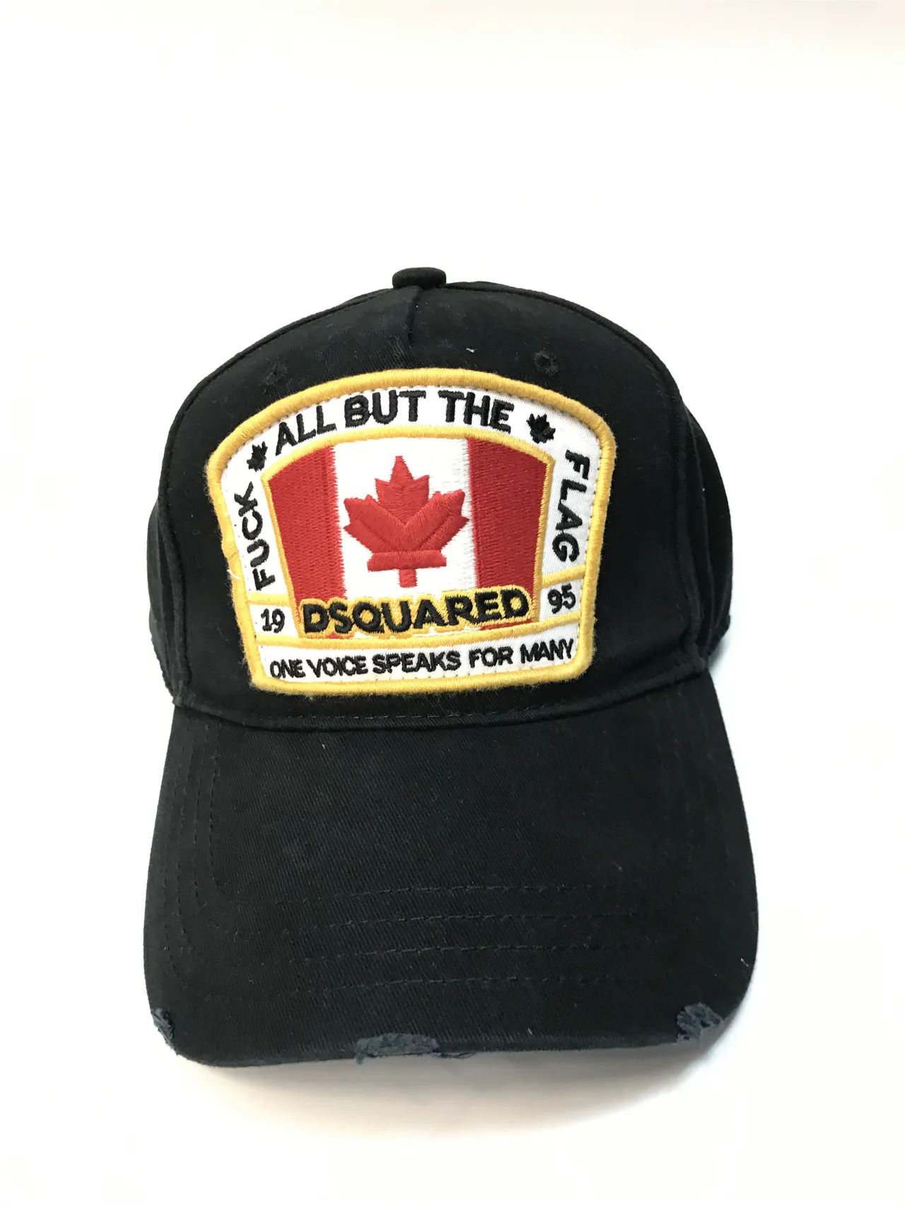 Dsquared2 All But the Flag Embroidered Patch White Baseball Cap 2