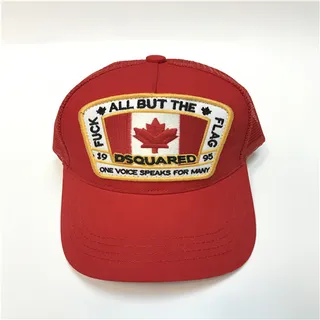 Dsquared2 All But the Flag Embroidered Patch White Baseball Cap 3