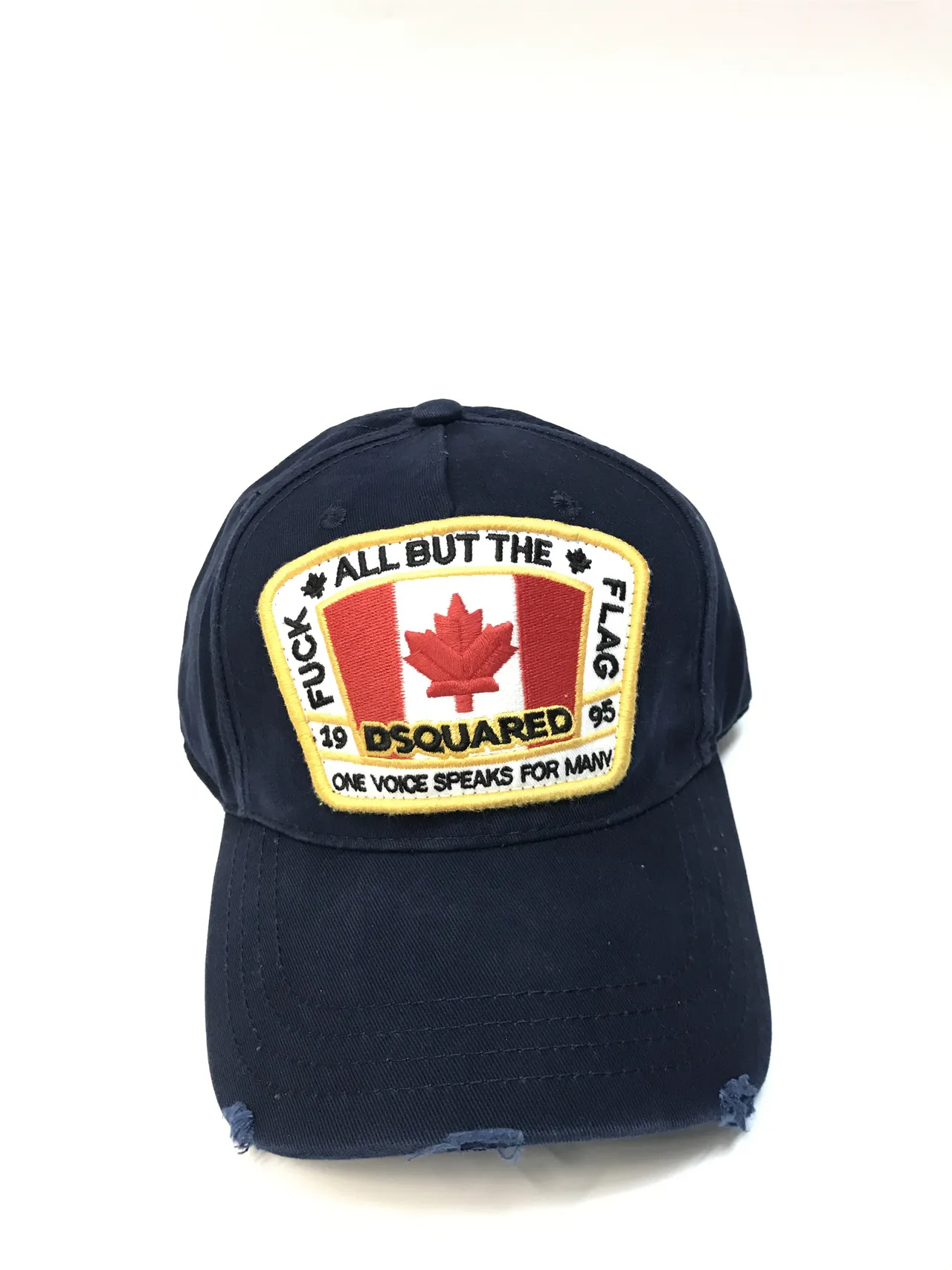 Dsquared2 All But the Flag Embroidered Patch White Baseball Cap 4