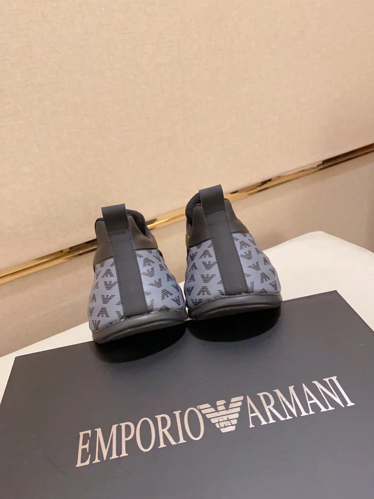 Emporio Armani Eagle Logo Monogram Midsole Lifestyle Sneakers 3