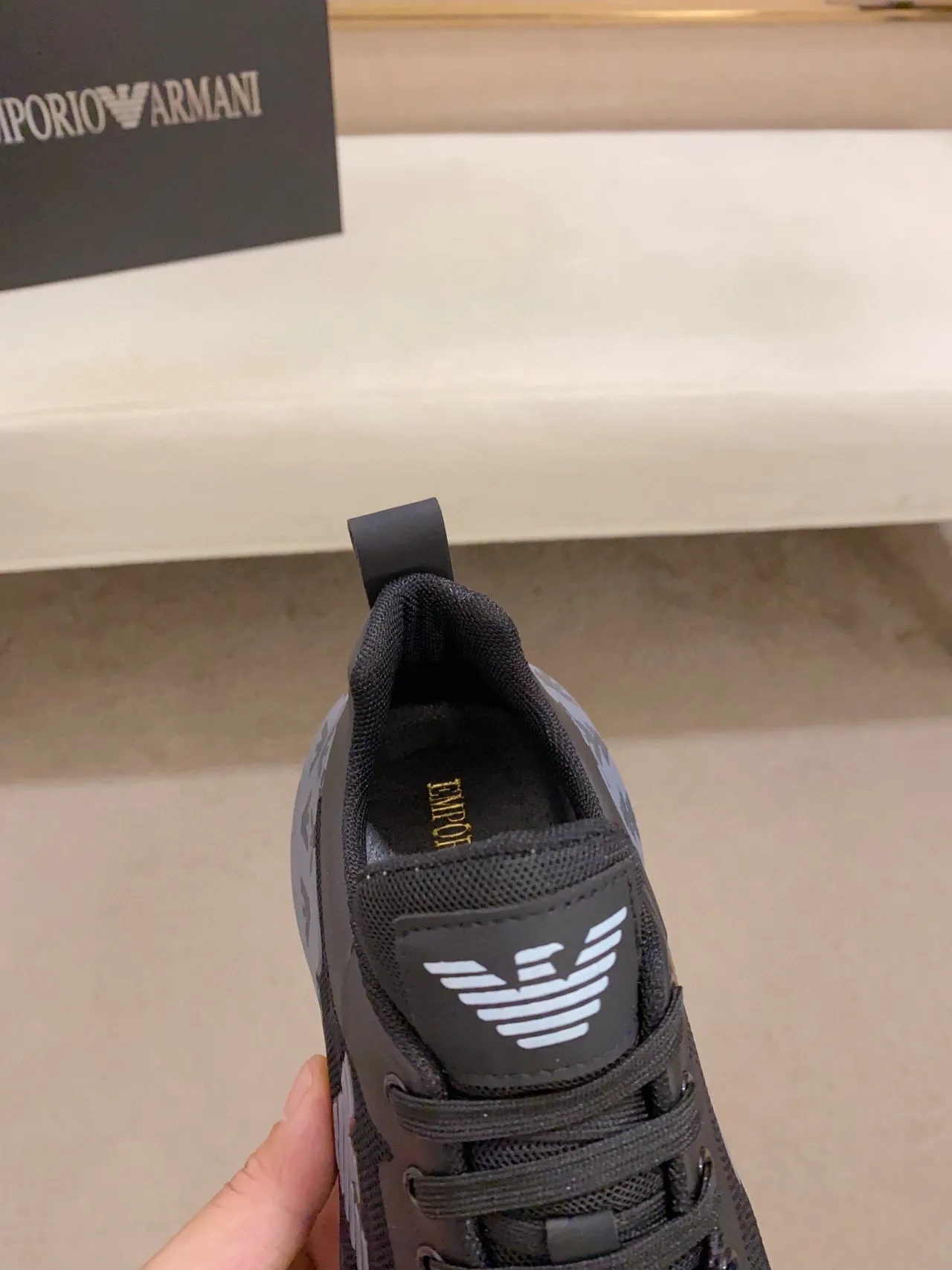 Emporio Armani Eagle Logo Monogram Midsole Lifestyle Sneakers 5