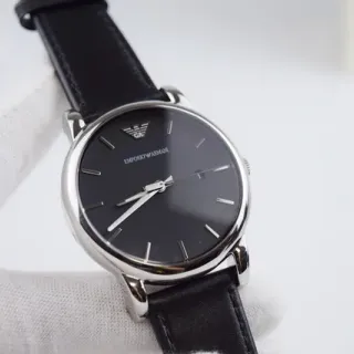 Emporio Armani Minimalist Black Dial Quartz Watch