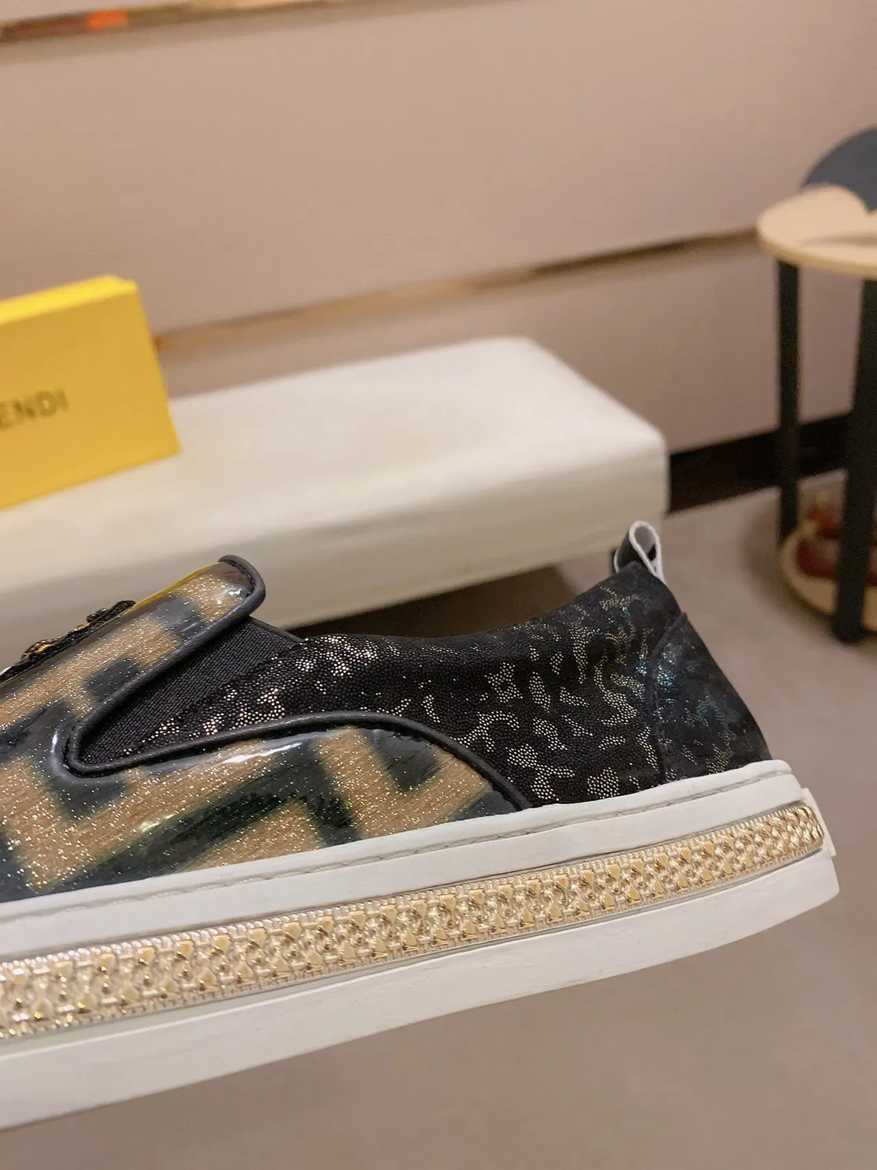 Fendi Monster Eye FF Monogram Chaussures Lifestyle Slip-On 5