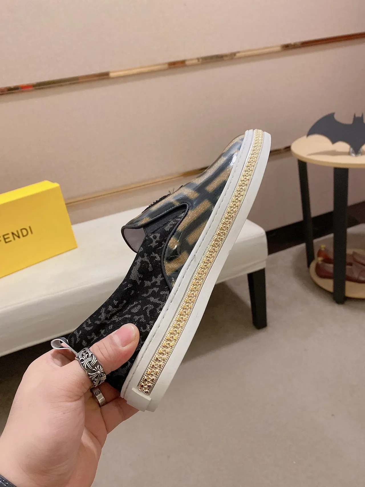 Fendi Monster Eye FF Monogram Chaussures Lifestyle Slip-On 7
