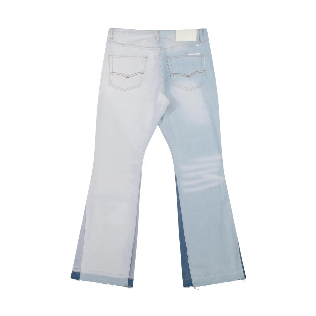 Gallery Dept Blue Navy Flared Leg Raw Hem Jeans 3