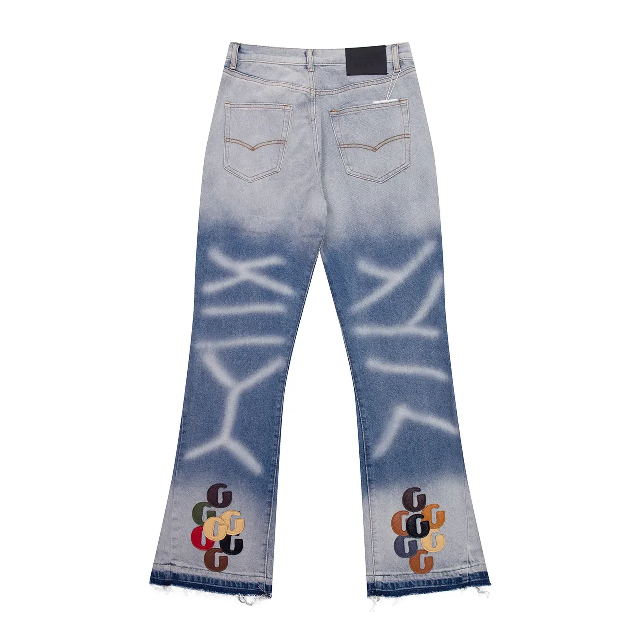 Gallery Dept Distressed Spray-Painted Flared Jeans 3