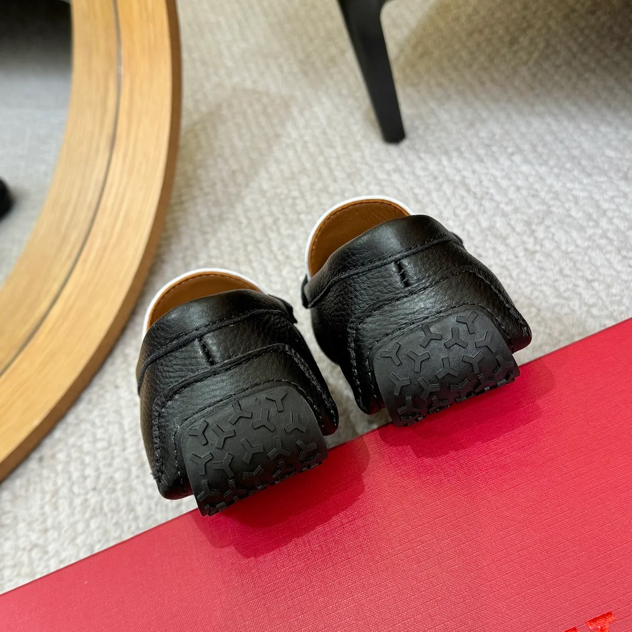 Bally Black Brown Leather Monogrammed Canvas Vamp Loafer 2