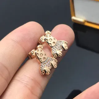 Bear-Shaped Pavé-Set Rose Gold-Tone Rings