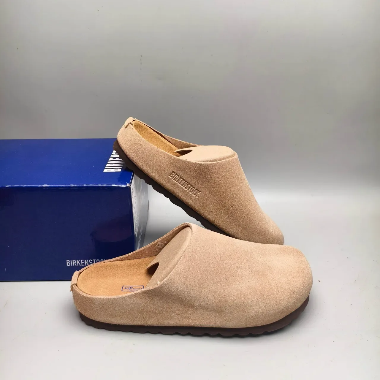 Beige Brown Suede Upper Backless Slip-On Casual Shoes 5