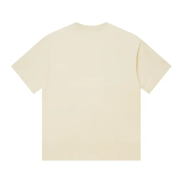 Beige Graphic-Print Oversized Fit T-Shirt 4