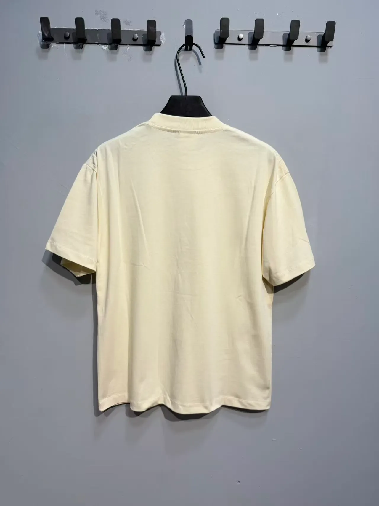 Beige Graphic-Print Oversized Fit T-Shirt 6