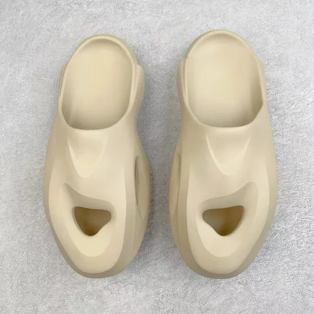 Beige Sculpted Monolithic Matte Foam-Like Sneakers 9