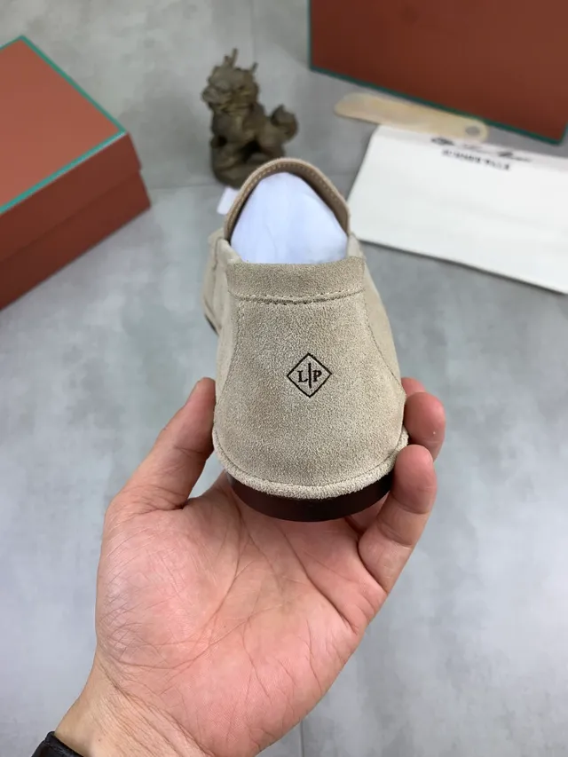 Beige Suede Moc-Toe Slip-On Loafers 3