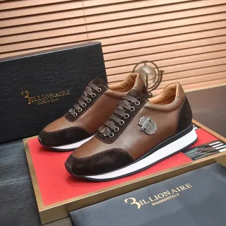 Billionaire Zapatillas Lifestyle de Cuero Marrón y Ante de Dos Tonos