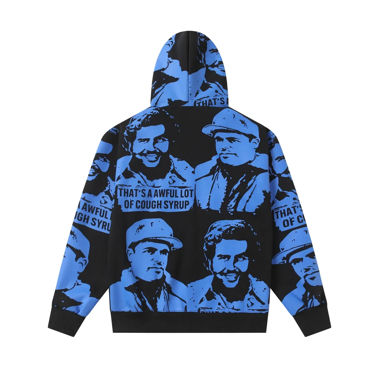 Black and Blue Graphic-Print Full-Zip Hoodie 4