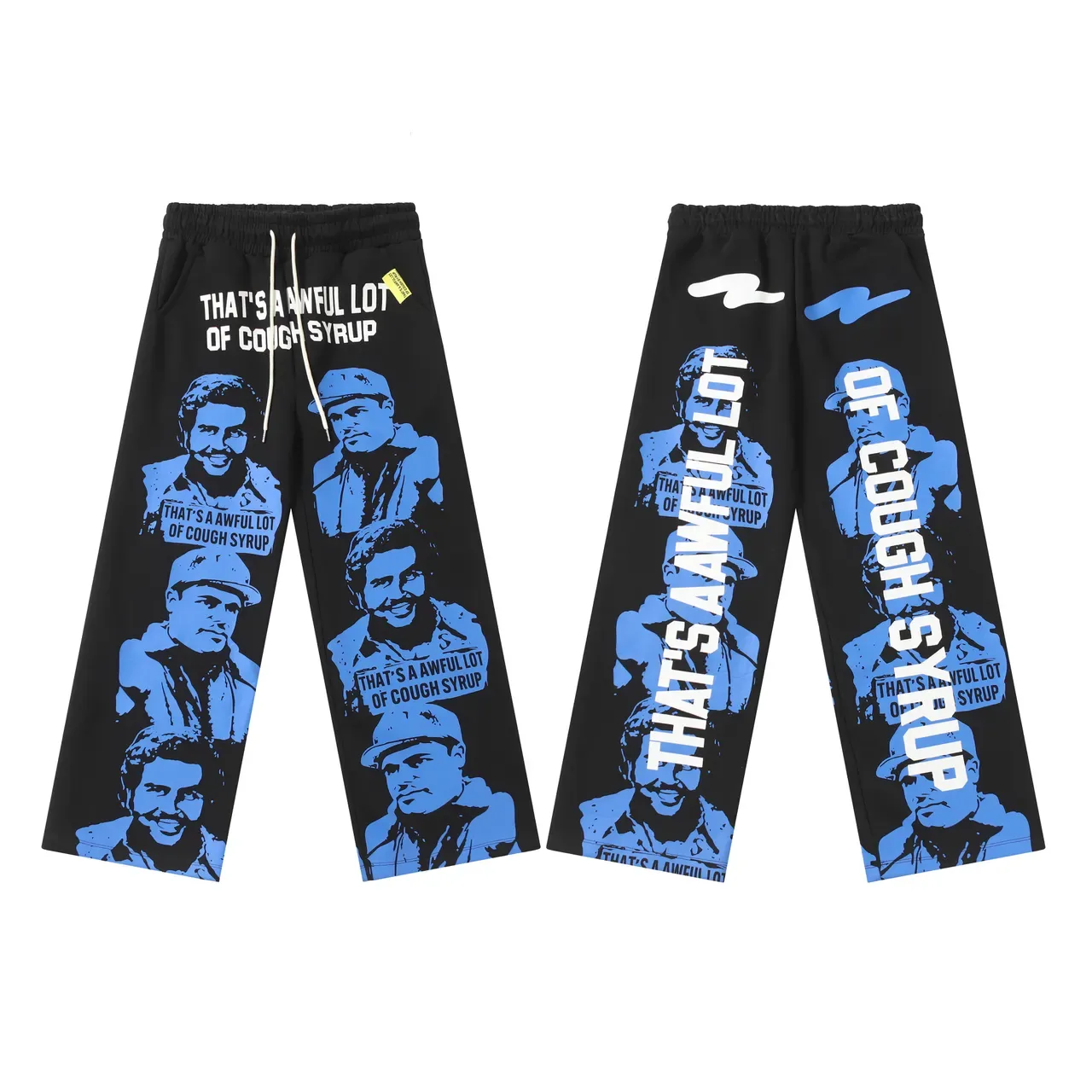 Black and Blue Graphic-Print Full-Zip Hoodie 7