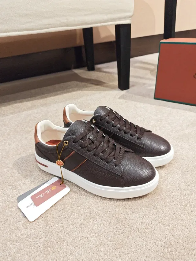 Black and Brown Leather Low-Top Sneaker 5
