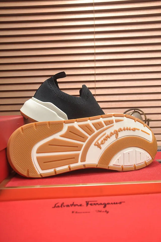 Black and Orange Graphic Logo Slip-On Lifestyle Sneakers 7
