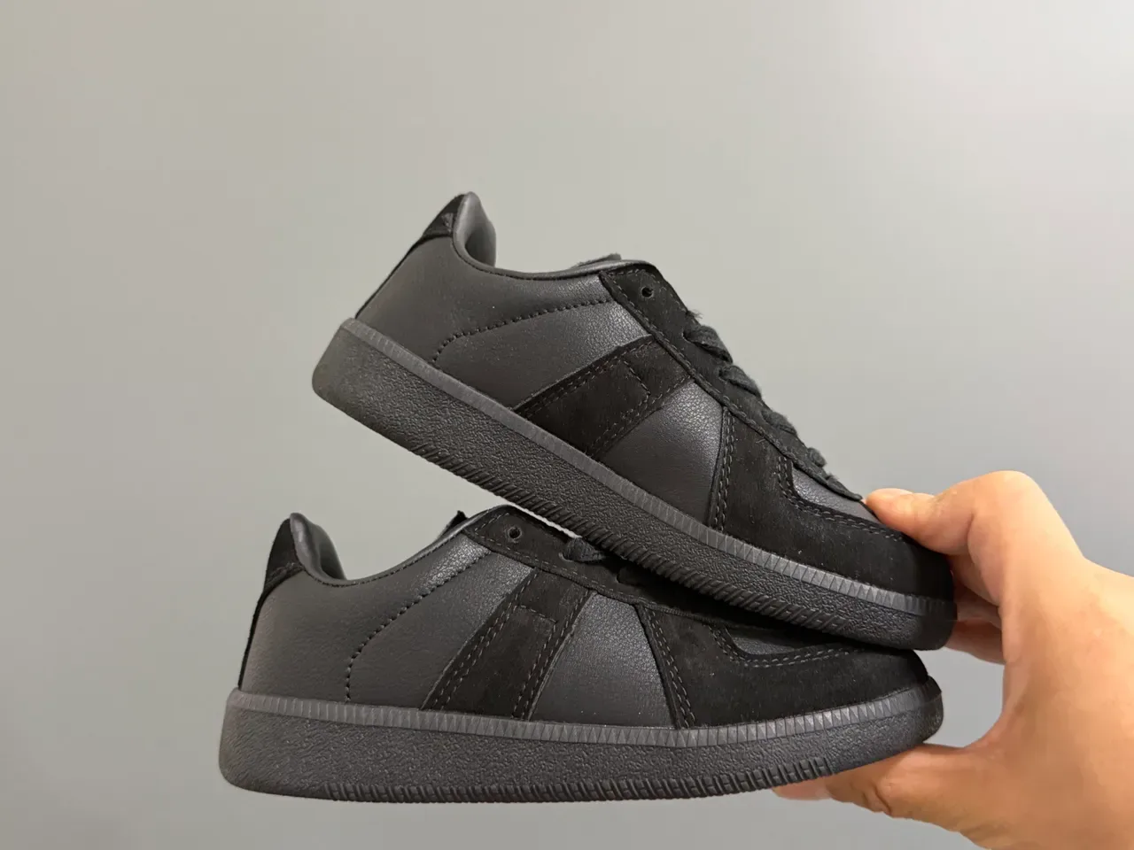 Black and White Panelled Suede Lifestyle Sneakers 16