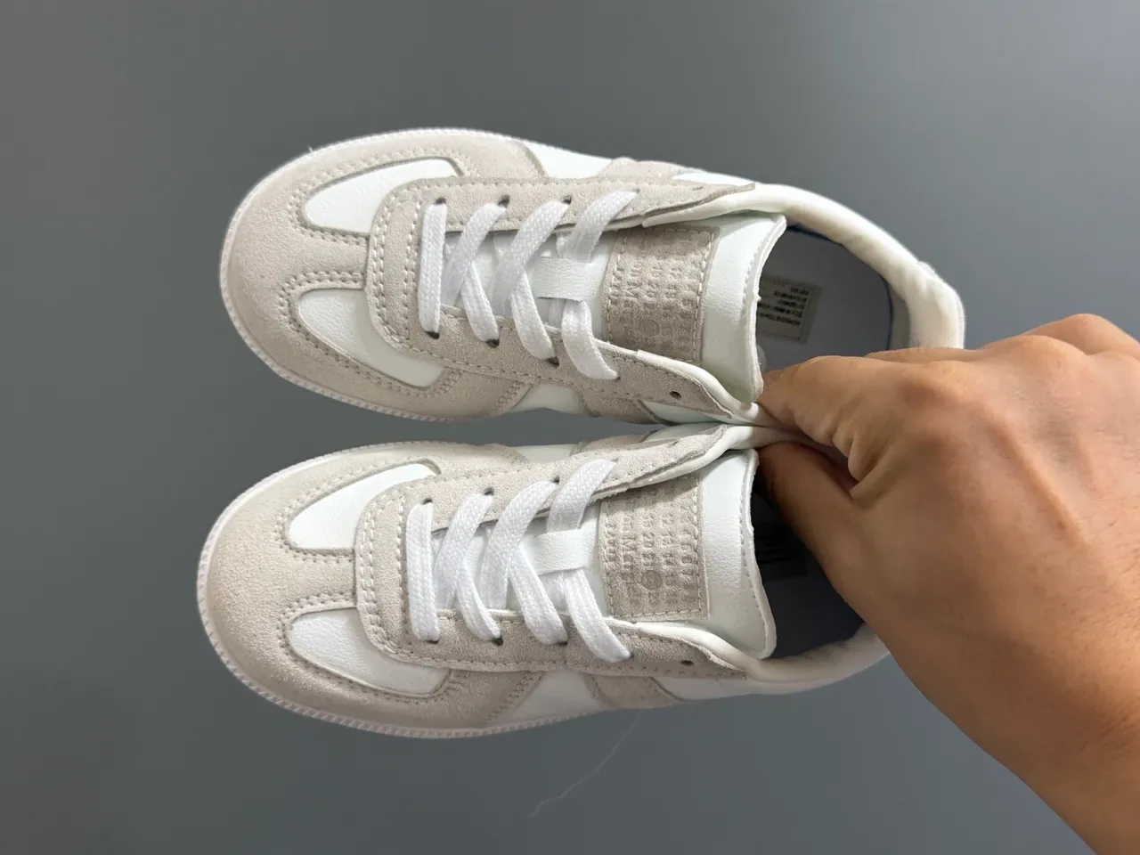 Black and White Panelled Suede Lifestyle Sneakers 17