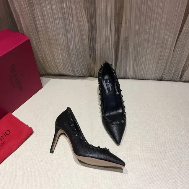 Black Beige Pointed Toe Heel Stiletto 2