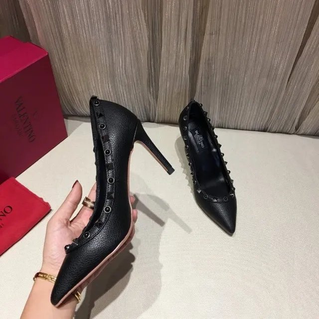 Black Beige Pointed Toe Heel Stiletto 4