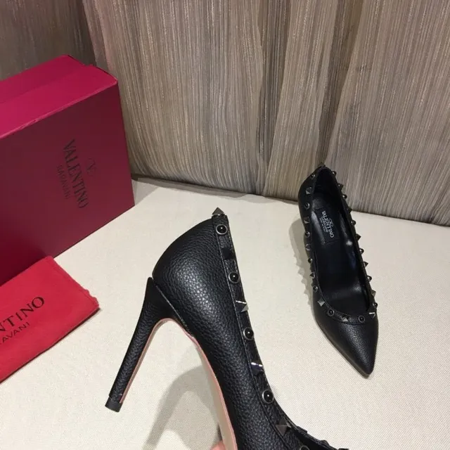Black Beige Pointed Toe Heel Stiletto 5