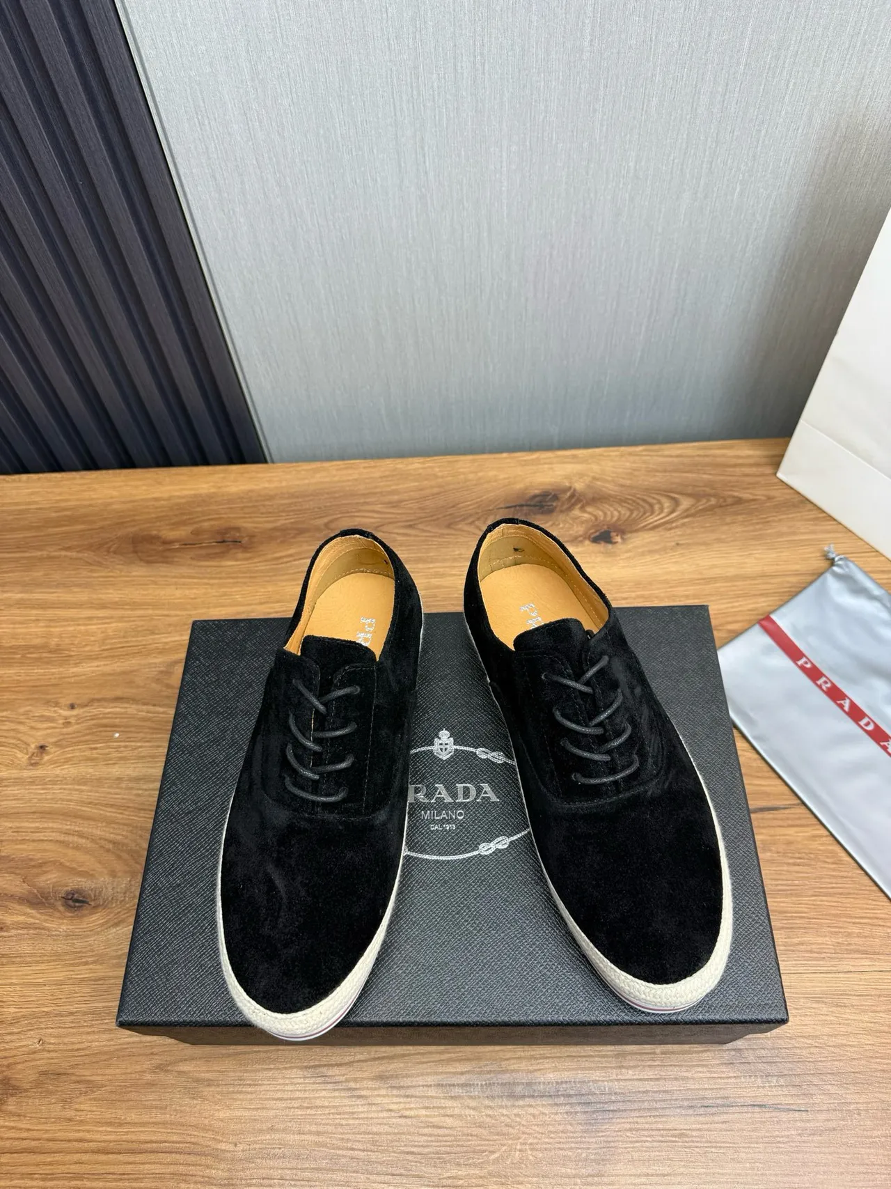 Black Beige Suede Upper Espadrille Jute-Wrapped Sole Boat Shoes 2