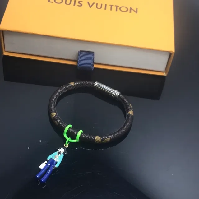 Black Blue Braided Cord Enamel Charm Bracelet 3